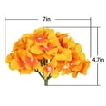 Zenghuiiii Latex Flowers 5 Pack Detachable Stem Silk Hydrangea Heads