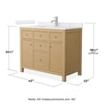 thumbnail image 3 of Wyndham Collection Wcf9292-42S-Vca-Unsmxx Pendry 42" Free Standing Single Basin Vanity Set, 3 of 7