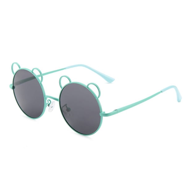 Qarigey Gafas de sol para niños con forma de Animal, adorables, antideslizantes, lavables, reutilizables, portátiles, para viajar y acampar Cadenas y cordones para anteojos Verde Negro Gris