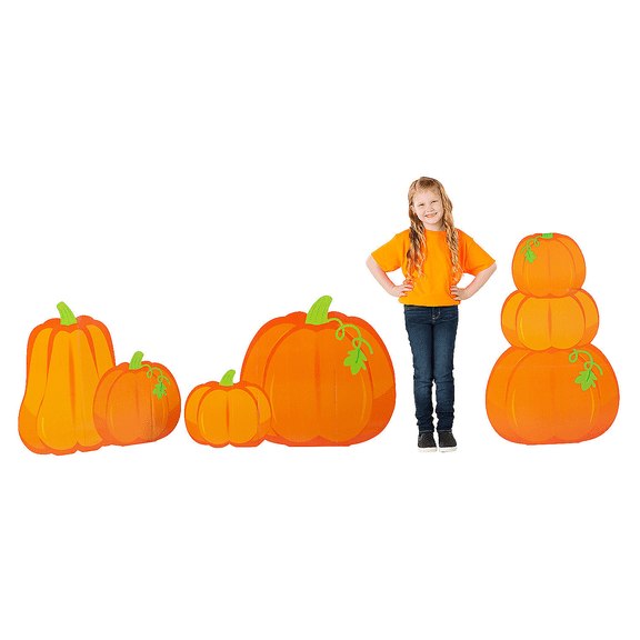 Pumpkin Stand-Ups, Fall, Party Decor, 3 Pieces