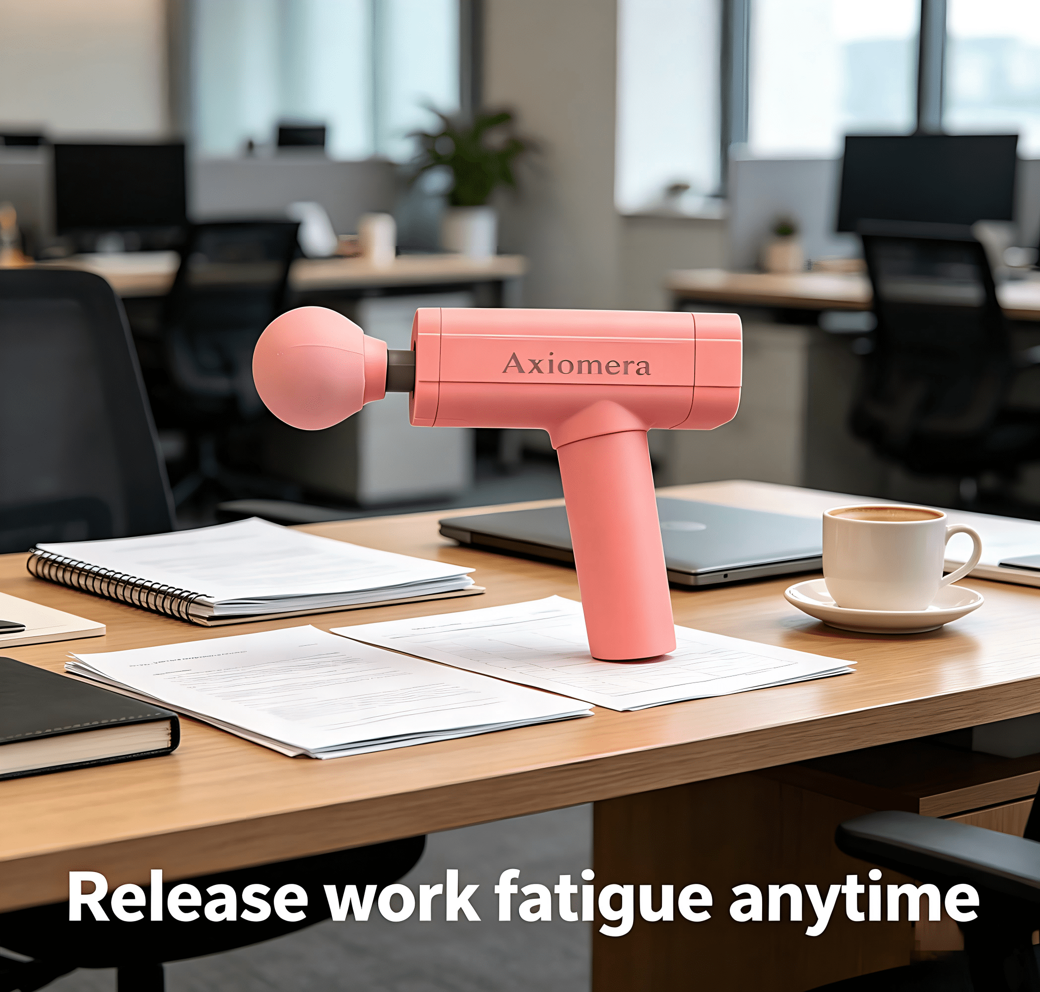 Pro Grade Deep Tissue Massage Gun, High Frequency Electric Muscle Relaxer for Neck Back Shoulder Leg Pain Relief, Portable Handheld Percussion Massager for Athletes Home Office Gym Use - Pink