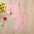 thumbnail image 3 of MHZLDYZ Girls' Short Sets Sets Boy Ribbed Clothes Girl Tracksuits Shirts+Pants Baby Solid Kids Toddler Girls Outfits&Set Hawaiian Shirt for Girls Girls Summer Shirts 8 Year Old Girl Clothes(Pink,70), 3 of 6