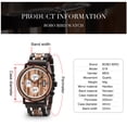 thumbnail image 4 of Mirar Reloj de madera para hombre BOBO BIRD, cronógrafo de movimiento de cuarzo de acero inoxidable y madera con pantalla luminosa, reloj de moda para hombres 1 1, 4 of 5