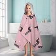 thumbnail image 6 of Cute Cartoon Dachshund Hooded Bath Towel，60"x35" for Ages 3 To 12 Kids, Quick Dry Lightweight Soft Microfiber Hood Beach Towel Cover Up for Kids, 6 of 7