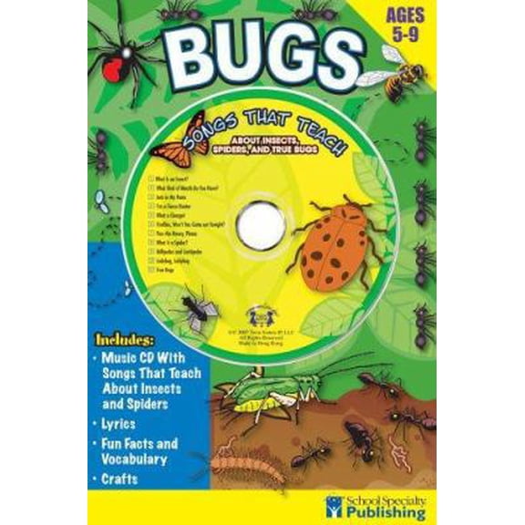 Pre-Owned Bugs Sing Along Activity Book with CD: Songs That Teach About Insects, Spiders, and True Bugs (Sing Along Activity Books) (Paperback) 0769645771 9780769645773