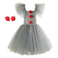 thumbnail image 2 of MKOSPLRT Girls' Halloween Fairy Dress 2-12Y Color Block Tulle Sleeveless Dress Ballet Tutu Dress for Cosplay Party with Hair Clip Set, 2 of 3