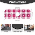 thumbnail image 2 of Faucet Mat for Kitchen Sink, Hot pink plaid heart Cute Absorbent Fast Drying Kitchen Sink Faucet Mat Splash Guard, Around Faucet Draining Mat for Kitchen Sink, Bathroom Sink Mat, 2 of 8
