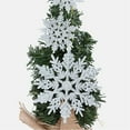 thumbnail image 4 of ZHANQUNE Glitter Snowflake Decorations 36-Pack Christmas Tree Ornaments Plastic Gold Snowflakes for Window Door Holiday Winter Party Decor, 4 of 6