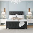 thumbnail image 4 of Kuurfuurdo Storage Bed Metal Platform Bed with a Drawer Grey - Twin, 4 of 5