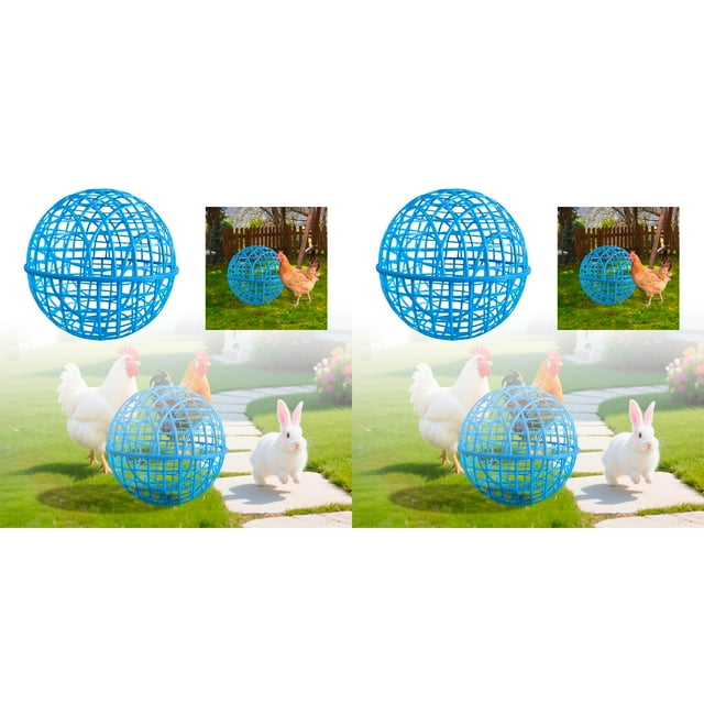 Ball-Shaped Chicken Coop Cage - Mobile PVC Poultry Enclosure with Rolling Design, Outdoor Rabbit Hutch for Chicks, Ducks & Birds - Detachable Safety Cage Prevents Dog Bites & Horse Trampling