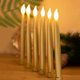thumbnail image 4 of Luz De Las Velas Lámpara de vela parpadeante sin llama electrónica LED de luz de vela larga de Navidad de 2 uds, 4 of 7