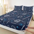 thumbnail image 4 of jejeloiu Baseball Sport Queen Sheet Sets,Boys Ball Games Bed Set For Boy Men 4pcs, 4 of 6