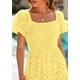 thumbnail image 5 of Vestido de Verano PRETTYGARDEN 2025 con Escote Cuadrado y Mangas Abullonadas, 5 of 8
