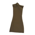 thumbnail image 2 of Vestido ajustado a escala 1/6, minivestido corto con cuello simulado, elegante vestido de verano en miniatura. Verde, 2 of 5