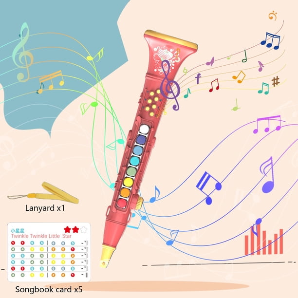 Juguetes de piscina, juguetes para bebés, juguetes para niños pequeños, juguete para niños, instrumento de simulación, clarinete, rompecabezas musical, juguete con luces, juguete para niños y niñas, r