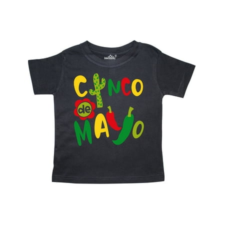 

Inktastic Cinco de Mayo- Cactus Peppers Flower Gift Toddler Boy or Toddler Girl T-Shirt