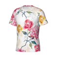 thumbnail image 3 of Rocae Colorful Flowers for Men's Moisture-Wicking Crew Tee - T-Shirt for Sports, Outdoor Activities, and Casual WearSmall, 3 of 9