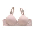 thumbnail image 5 of Bras for Women,Full Coverage Wireless Bras Plus Size Support Comfort Non Padded Breathable Soft Cup Everyday Wear,Sports Bras for Women,Light Purple,42, 5 of 5
