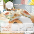 thumbnail image 2 of Vintage Poppy 4 Piece Duvet Cover Set Queen Size Orange Blue Yellow Floral Soft Bedding Set Comforter Cover, 1 Duvet Cover 1 Flat Sheets and 2 Pillowcases, 2 of 9