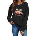 thumbnail image 5 of Xdegoge Game Day Sweatshirt Women Vantage Football Printed Pullover Casual Loose Long Sleeve Crewneck Top Fashion Football Fan Gear, 5 of 6