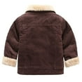 thumbnail image 2 of LFEOOST Toddler Boy Winter Corduroy Jacket Baby Girl Fall Lined Outwear Coat for 2-6 Years Coffee 3 Years, 2 of 4