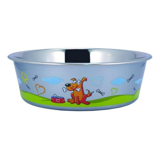 Bella N Chaser BNC-10007 Multi- Print Stainless Steel Dog Bowl By Bella N Chaser - Multicolor