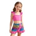 thumbnail image 5 of Bathing Suit Girls 7-8, Girls Swimsuit Three Piece Rash Guard Quick Dry Girls' Swimwear Floral Beach Bathing Suit, 5 of 9