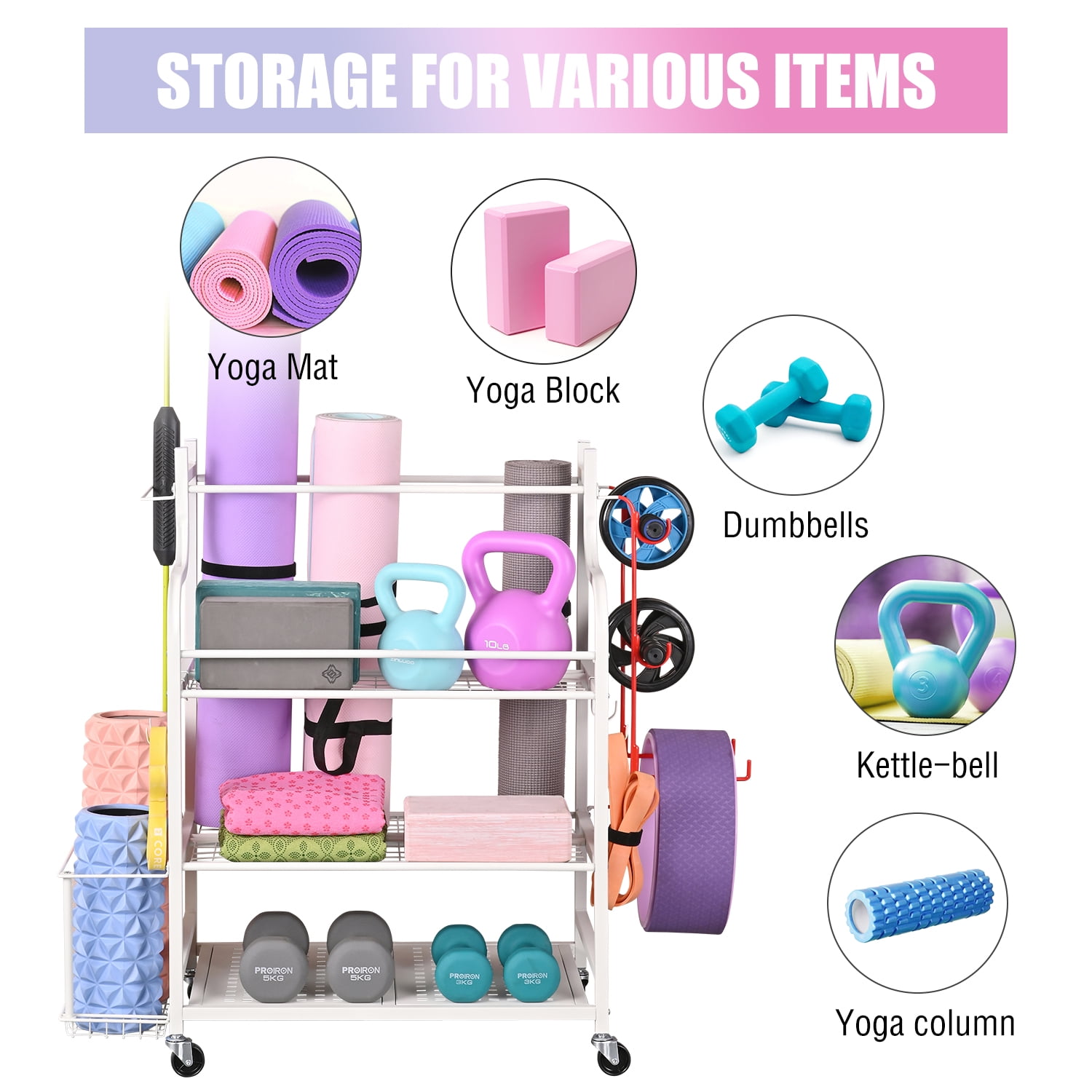 Yoga mat and block storage sale