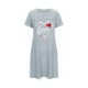 thumbnail image 5 of Camisón corto de talla grande para mujer, camisón de manga corta con estampado de pecho a la moda, camisón para mujer, 5 of 5