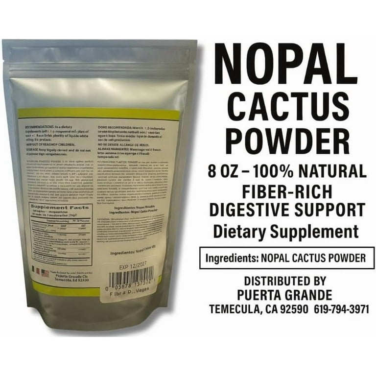 Lo+Natural, Nopal Cactus Powder, 8 oz, Vegan Gluten-Free Non-GMO -  Walmart.com