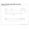 thumbnail image 2 of Kingston Brass BAH821318SN Concord 18 in. Double Towel Bar, Brushed Nickel, 2 of 2