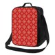 thumbnail image 1 of Fotbe Red White Snowflakes Lonchera Bolsa de Almuerzo para Hombres y Mujeres, Lonchera de Gran Capacidad, Bolsa de Almuerzo Reutilizable, Bolsa Térmica Aislante, 1 of 7