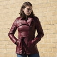 thumbnail image 4 of Traci Womens Leather Jacket Oxblood, 4 of 9