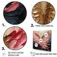 thumbnail image 3 of Designart "Rosy And Gilded Angelic Wings" Abstract Spirals Floater Framed Wall Art Living Room, 3 of 5