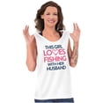 thumbnail image 3 of Wife Husband Loves Fishing Cute Girly Tank Top Tee Shirt Women Brisco Brands L, 3 of 5