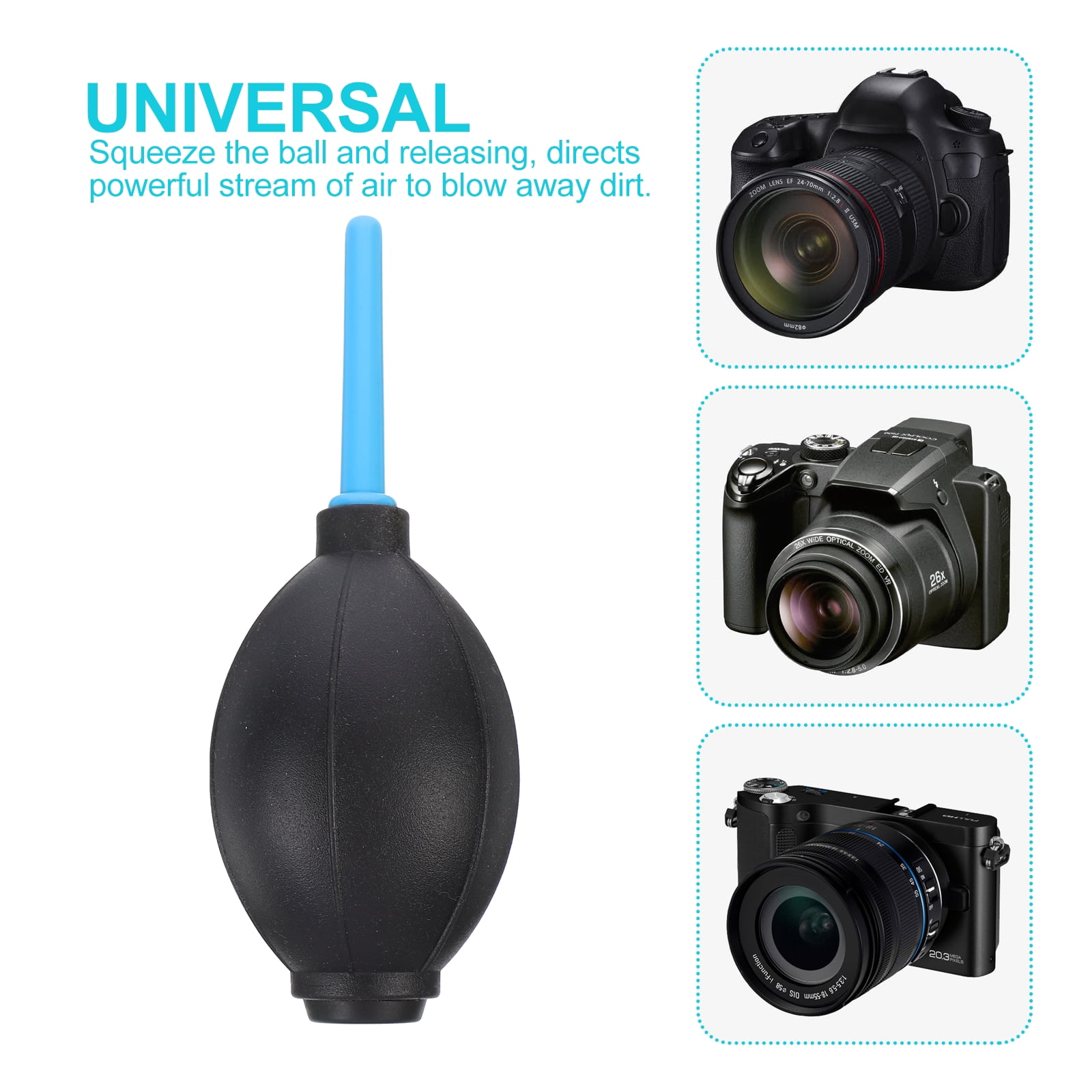 USHOBE Durable Air Blower Nozzle Pin-Valve Dust Cleaner for Camera 9Pcs