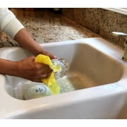 idee No Mildew, Non-Scratch Disposable Scouring Sheets (60 Sheets/roll) for Dish-Washing, Cleaning, Scrubbing, PW01Y, Yellow