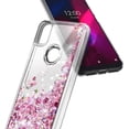thumbnail image 6 of Nagebee Case for T-Mobile REVVL 4 with Tempered Glass Screen Protector (Full Coverage),Sparkle Glitter Liquid Bling Diamond [Ring Holder & Wrist Strap] Women Girls Cute Case (Rose Gold), 6 of 7