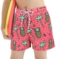 thumbnail image 2 of Toddler Boys Swim Trunks Quick Dry Boys Swim Shorts with Mesh Liner Beach Toddler Boys Bathing Suit Pink Pineapple 6 Years, 2 of 7