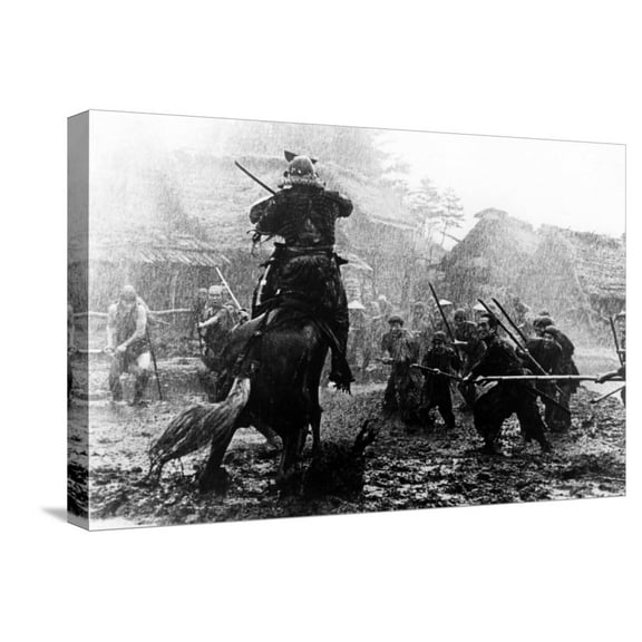 Art.com The Seven Samurai, (aka Shichinin No Samurai), 1954 Stretched Canvas Print Wall Art, 24" x 16"