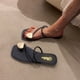 thumbnail image 2 of Amzcrzy Zapatos de mujer,Zapatos de mujer,Zapatillas de mujer, Sandalias romanas planas con hebilla de metal y punta de clip para mujer, zapatos de verano, informales, a la moda Sandalias Mujer Zapat, 2 of 4