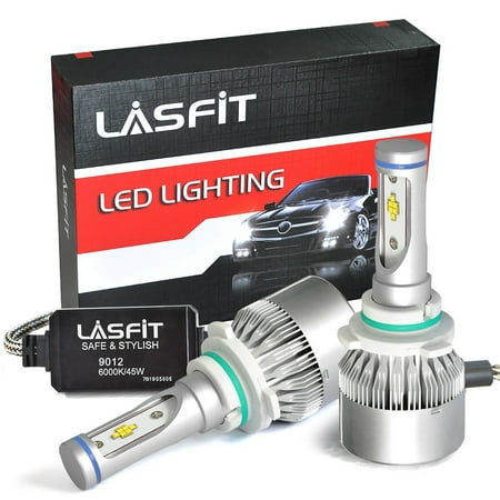 - LASFIT LS Series 9012/HIR2 LED Headlight Kits-LUMILEDS LUXEON Z ES Chips-90W 10000LM 6000K Cool White-Low Beam-2 Yr Warranty
