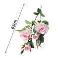 thumbnail image 7 of Travelwant 4Packs Artificial Silk Fake Flowers Leaf Rose Wedding Floral Decor Bouquet, 7 of 7