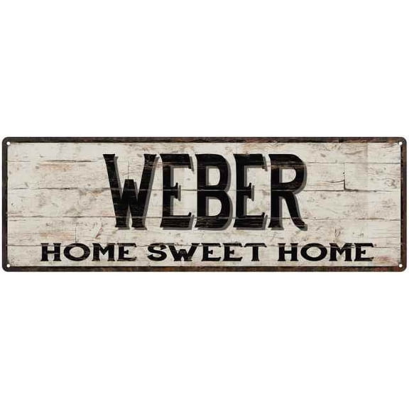 WEBER Rustic Home Sweet Home Sign Gift 8x24 Metal Decor 108240084252
