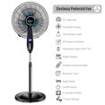 thumbnail image 2 of Ventilador de pedestal COSTWAY, negro, doble 3 aspas, 2 of 5