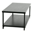 thumbnail image 6 of Household Essentials Jamestown Rectangular Coffee Table with Storage Shelf Black Oak Wood Grain and Black Metal, 6 of 8