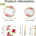 thumbnail image 2 of ACDANC 120PCS Floral Plates and Napkins Party Supplies,Vintage Floral Paper Plates Set With Gold Rim Floral Disposable Plates Tea Party Supplies for Adults Bridal Shower Decorations, 2 of 4