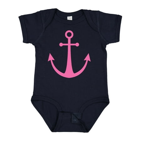 

Inktastic Anchor Nautical Pink Girls Baby Bodysuit