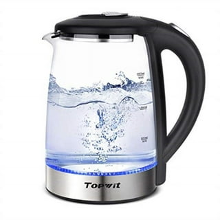 TWSOUL Mini Electric Kettle,0.8L Travel Electric Tea Kettle Stainless Steel  Kettle Double Layer Hot Water Kettle,1000 W Boil-Dry Protection Boiler 