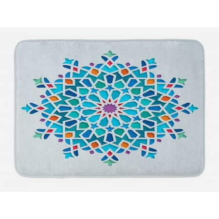 Arabian Bath Mat Illustration Of Old Eastern Arabesque Ethnic